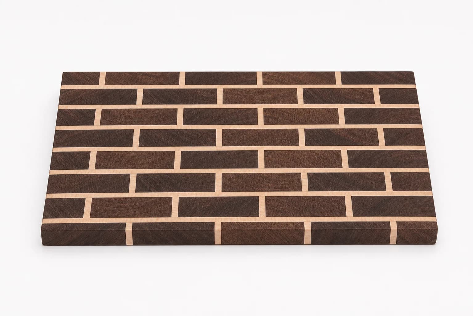 End-Grain Brick Pattern Cutting Board